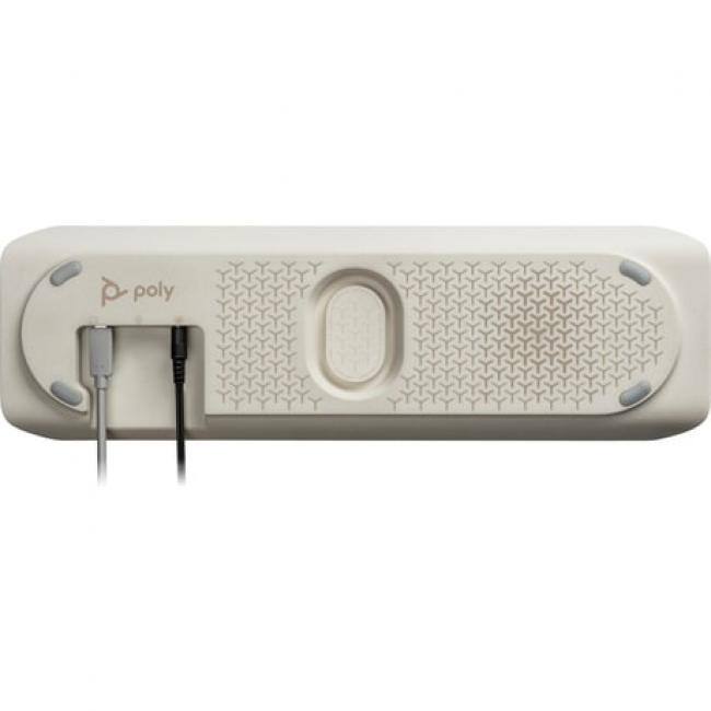 Alt View 3. HP - Poly Sync 60 Speakerphone - Wired/Wireless Bluetooth - 6 x Bi-directional Microphone(s) - 50 mm Speaker(s) - Silver - Graphite.