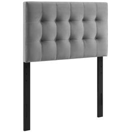 Lily Biscuit Tufted Performance Velvet Twin Headboard by Modway - Gray
