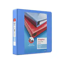 Staples - Heavy Duty 2" 3-Ring View Binder, D-Ring - Periwinkle
