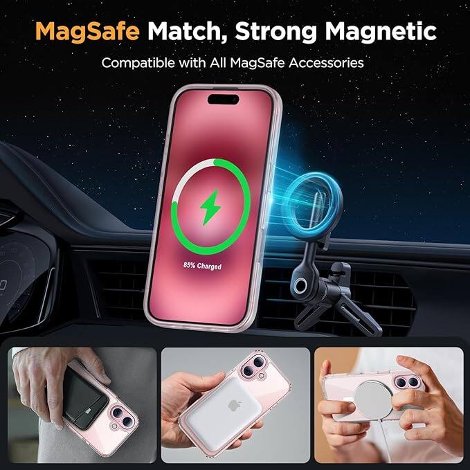 MagSafe Match, Strong Magnetic  
Compatible with All MagSafe Accessories  
85% Charged