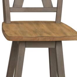 Liberty Furniture Industries - Lindsey Farm Counter Height Swivel Chair (RTA)-Set of 2 - Gray