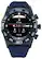Alt View 5. Citizen - CZ Smart 44mm Black IP Stainless Steel Case Hybrid Heart Rate Smartwatch with Silicone Strap - Blue.