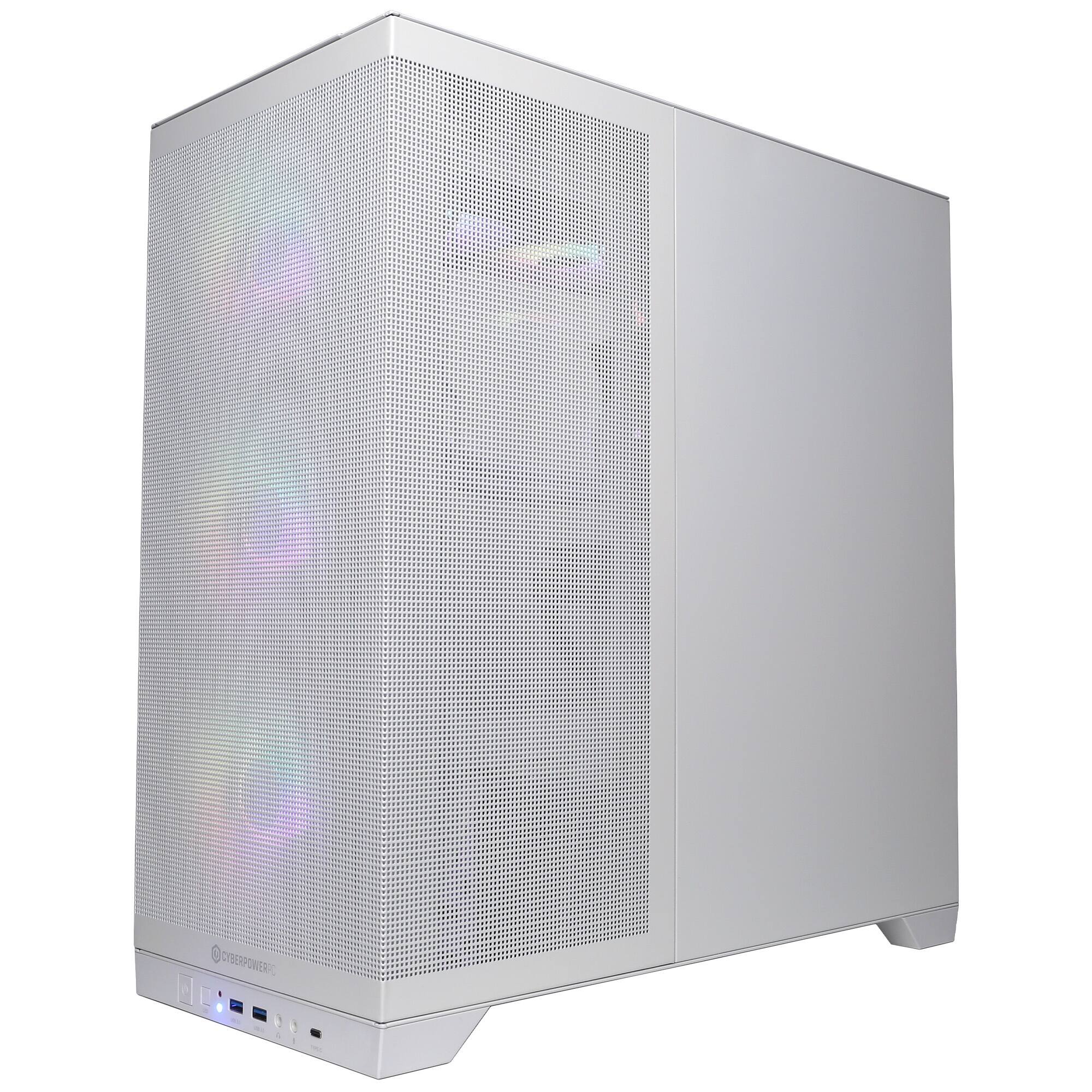 Alt View 4. CyberPowerPC - Gaming Desktop - AMD Ryzen 9 9900X3D 2025 - AMD Radeon RX 9070 XT 16GB - 32GB DDR5 Memory - 2TB SSD Storage - White.