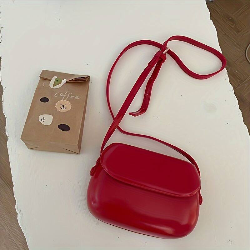 Back. Auledio - Mini Vintage Crossbody Bag, Retro Flap Shoulder Bag, Women's Fashion Handbag & Purse, Wine Red - Wine Red.