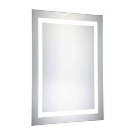 Elegant Decor - LED Hardwired Mirror Rectangle W20H40 Dimmable 5000K - Glossy White