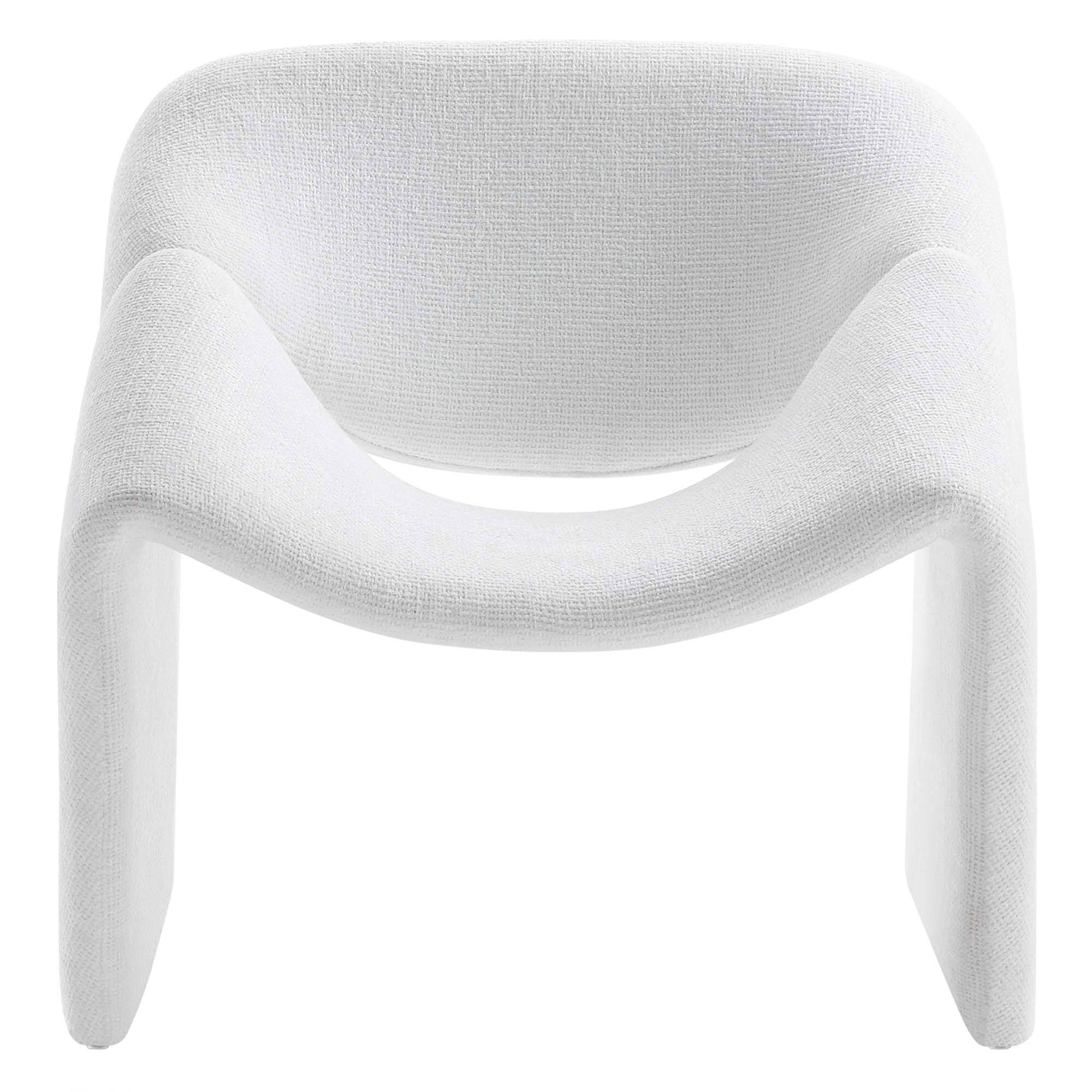Alt View 4. Modway - Vivi Chenille Upholstered Accent Chair by Modway - Frost.