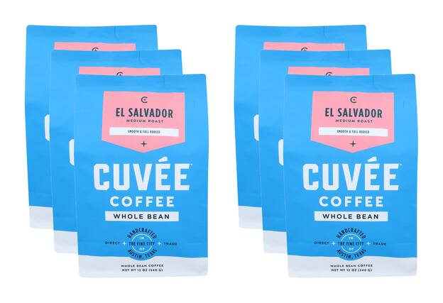 EL SALVADOR
MEDIUM ROAST
SMOOTH & FULL BODIED
CUVÉE COFFEE
WHOLE BEAN
HANDCRAFTED IN THE FINE CITY OF AUSTIN, TEXAS
WHOLE BEAN COFFEE
NET WT 12 OZ (340 G)