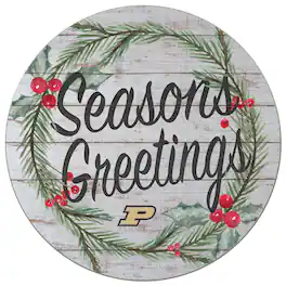 Jardine - Purdue Boilermakers 20'' x 20'' Season's Greetings Circle - White