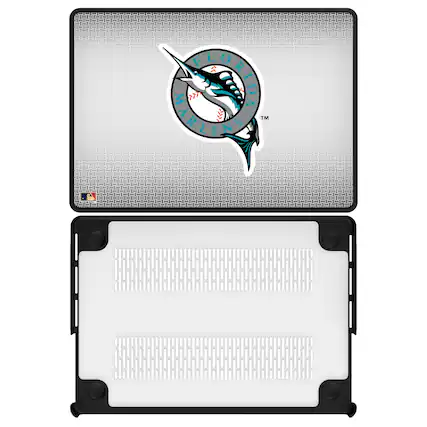 Front. Keyscaper - Miami Marlins Linen MacBook Case - Pro 13 in - Multicolor.