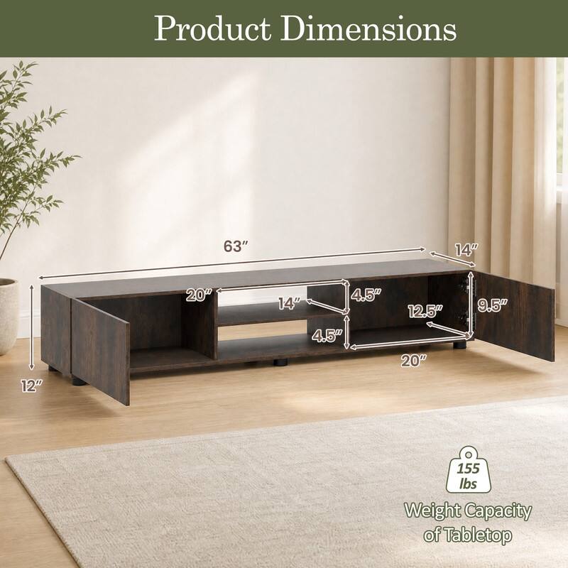 Product Dimensions
- 63"
- 14"
- 12"
- 20"
- 4.5" x 14" x 4.5"
- 12.5" x 20"
- 9.5"

Weight Capacity of Tabletop: 155 lbs