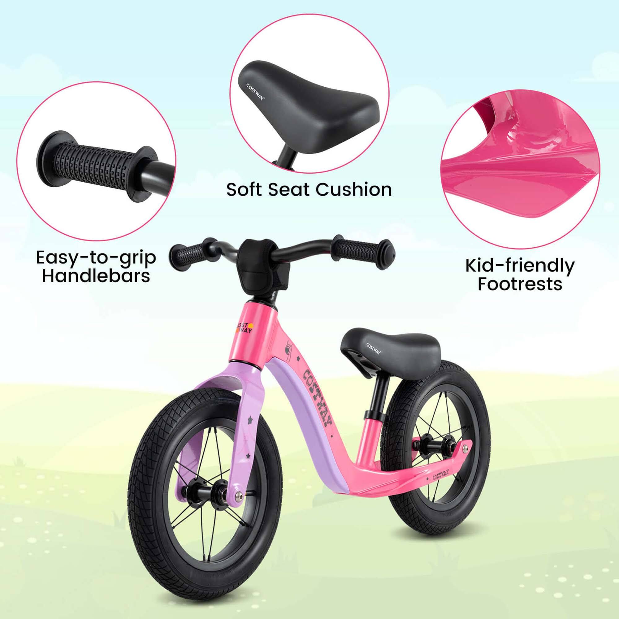 Easy-to-grip Handlebars  
Soft Seat Cushion  
Kid-friendly Footrests