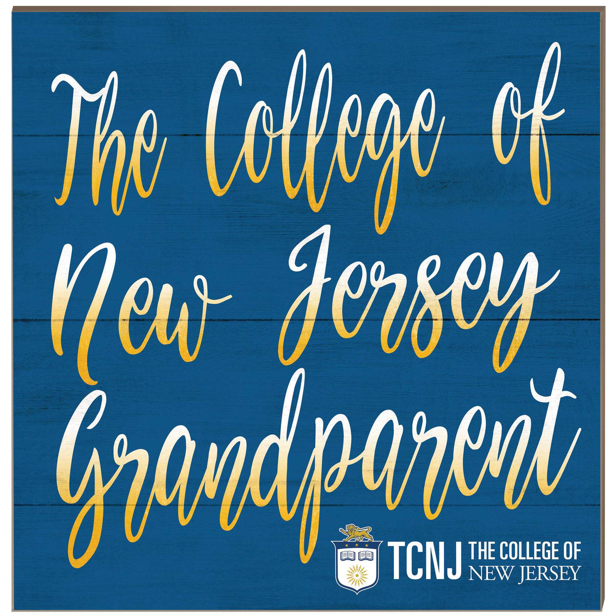 Jardine - College of New Jersey Lions 10'' x 10'' Grandparent Plaque - Blue