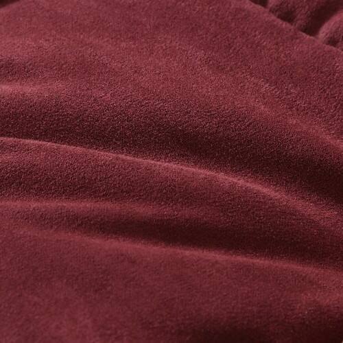 Back. Hivvago - Twin Plush Sherpa Reversible Micro Suede Comforter Set in Maroon - Maroon.