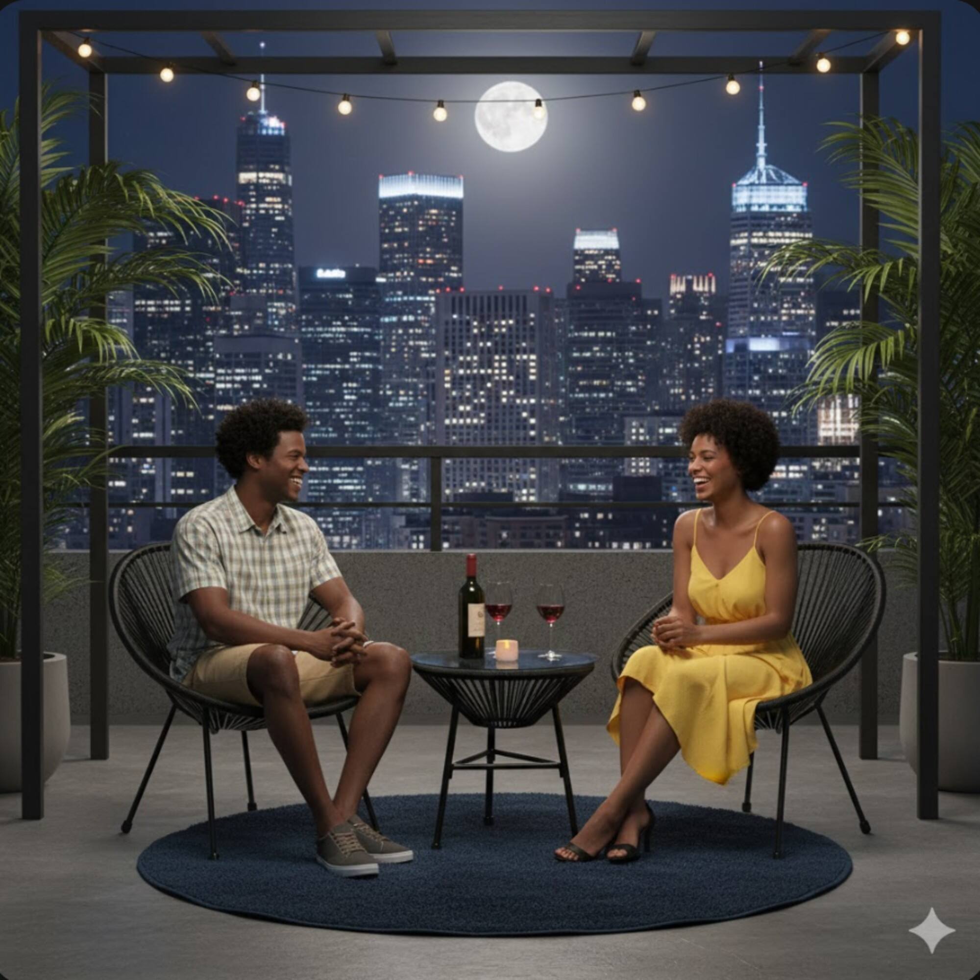 Alt View 4. Mondawe - 3-Piece Acapulco Wicker Patio Bistro Set with 2 Chairs & Glass Table - Black.