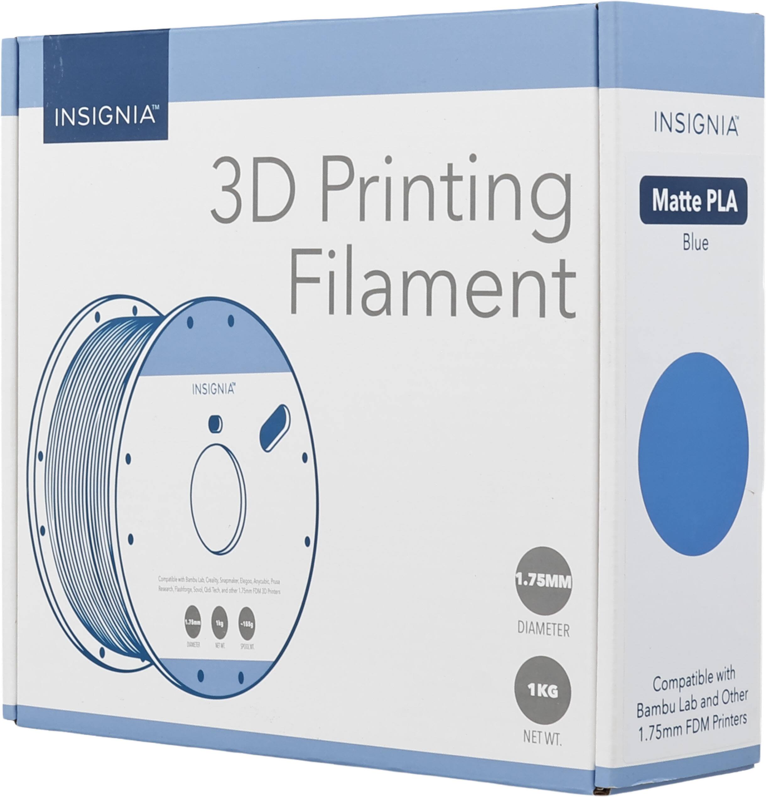 INSIGNIA 3D Printing Matte PLA Blue Filament 1.75MM DIAMETER 1KG NET WT. Compatible with Lab and Other Bambu FDM Printers 1.75mm