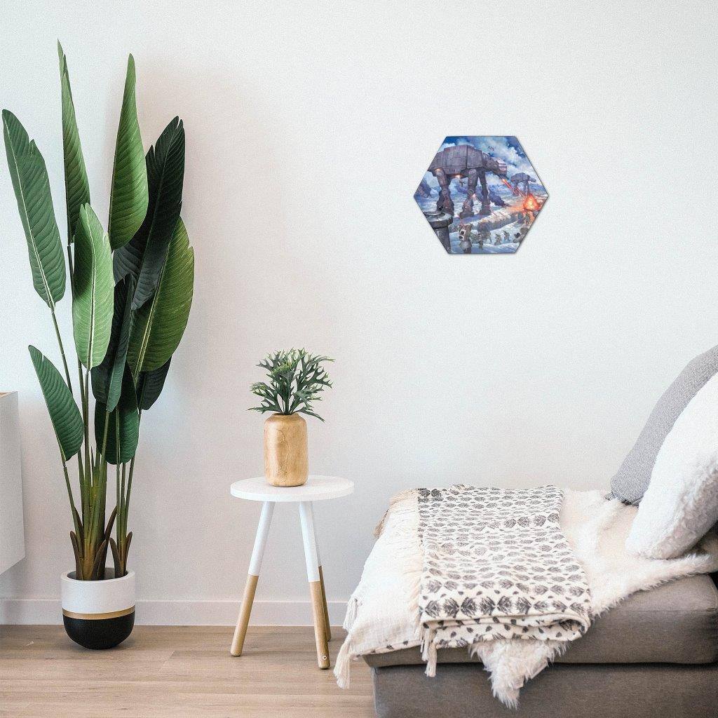 Angle. Trend Setters - Star Wars (The Battle of Hoth) KNEXAGON® Wood Print - Multicolor.