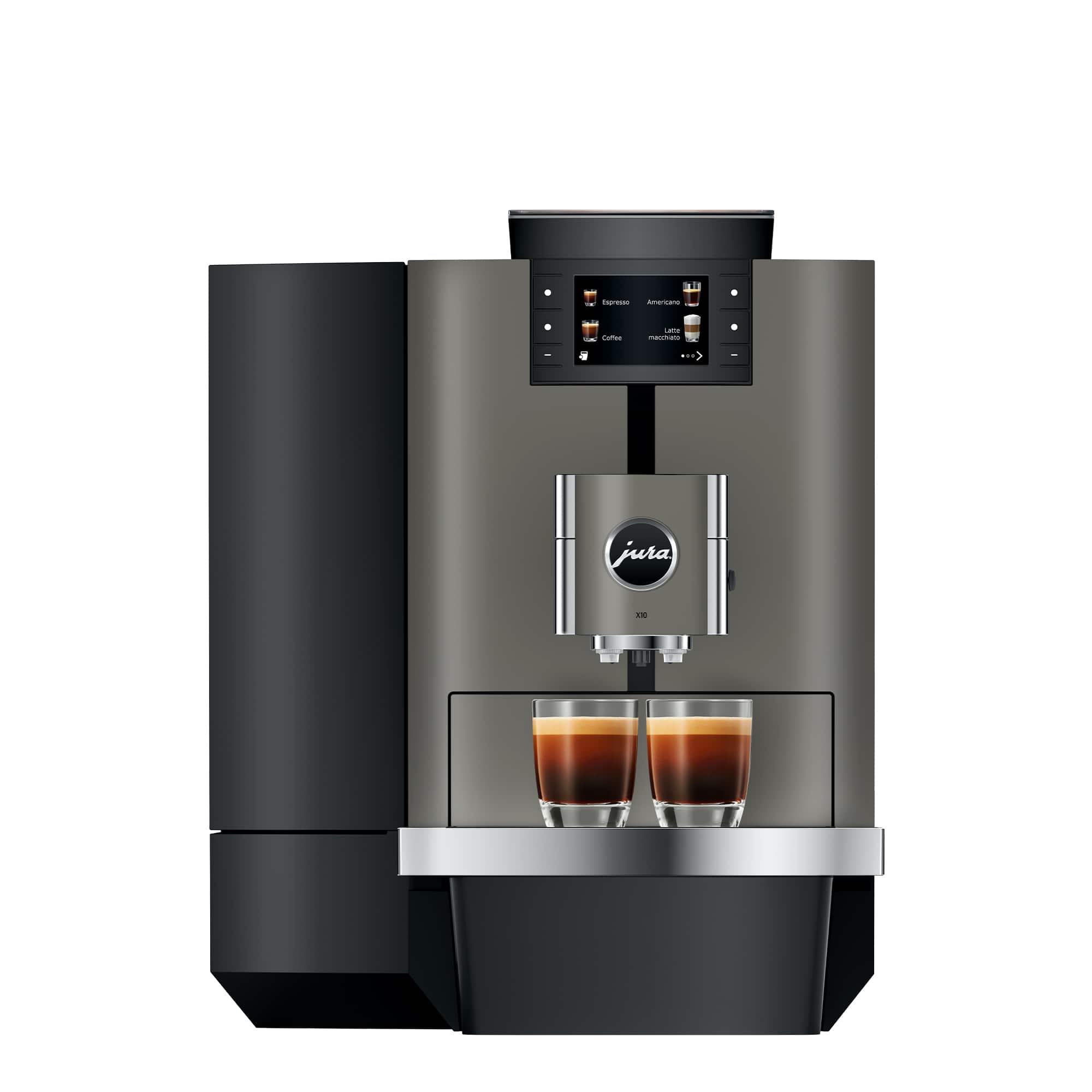 JURA - X10 Automatic Coffee Machine - Dark Inox - Front_Zoom