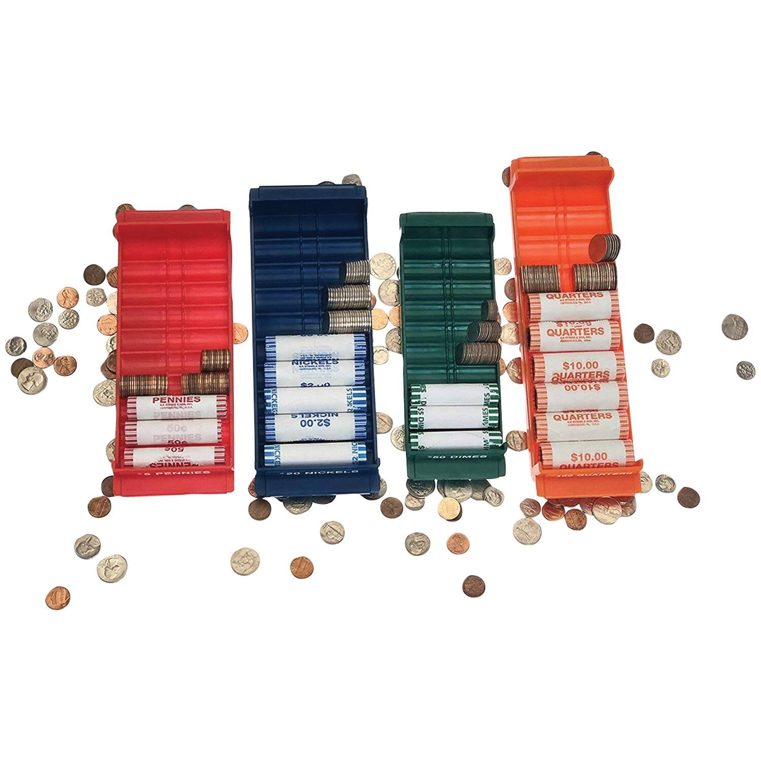 QUARTERS  
PENNIES  
NICKELS  
DIMES  

QUARTERS $10.00  
QUARTERS $10.00  
QUARTERS $10.00