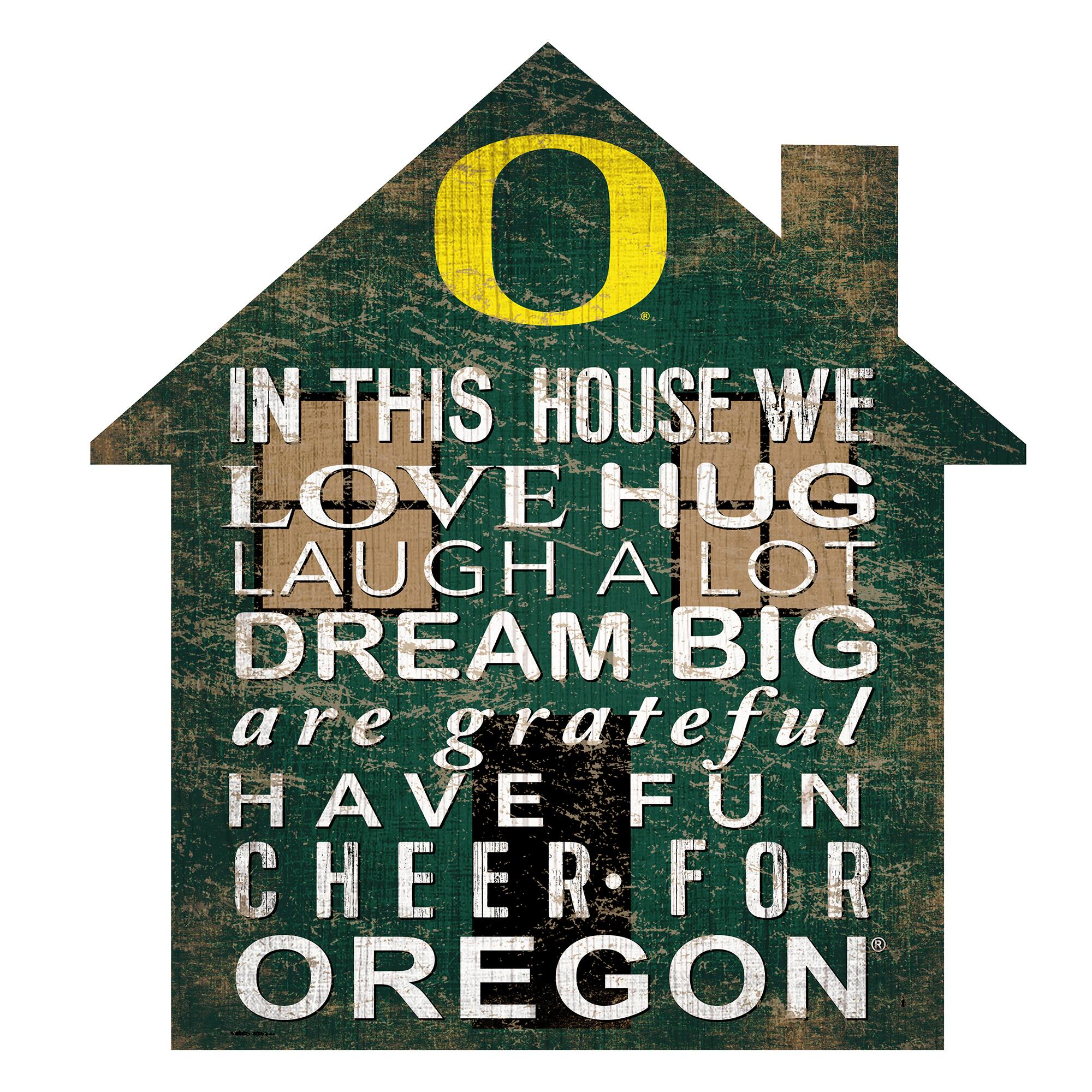 Oregon Ducks 12'' Team House Sign