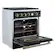 Alt View 3. Forno Appliances - Marco 4.32 Cu. Ft. Freestanding Gas Convection Range with Dual Ring Burner - Black.