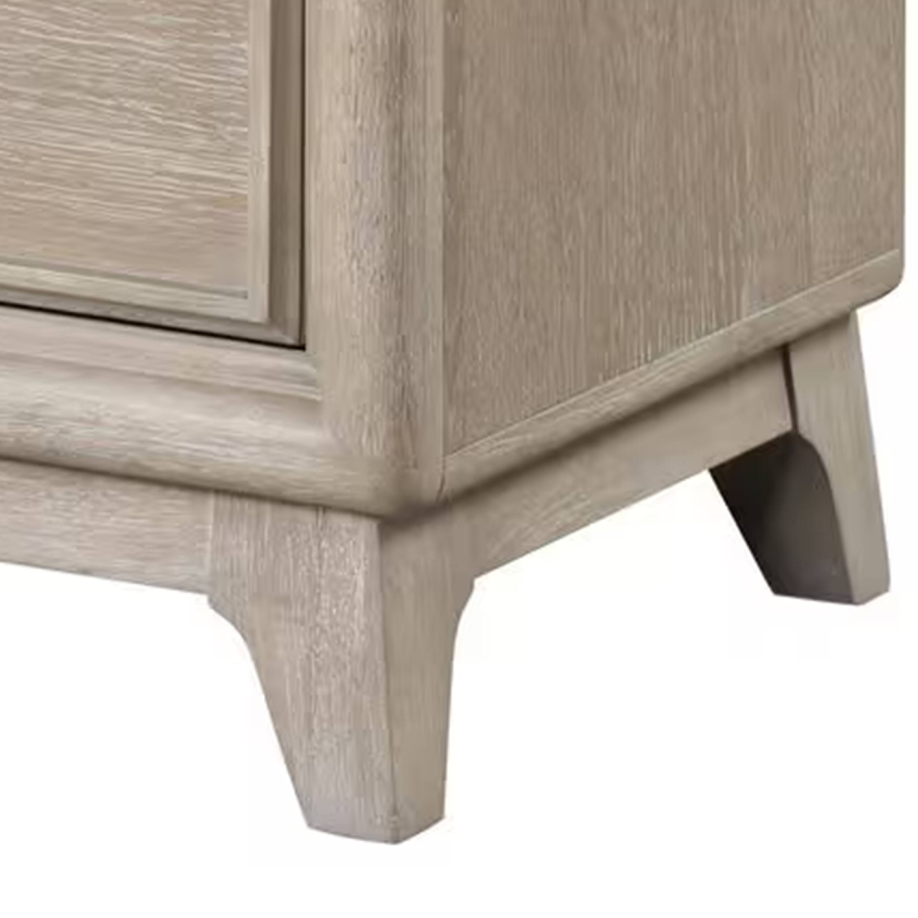 Alt View 3. Manhattan Lane - Myna Nightstand, 2 Drawers, 27 Inch - Oak Brown, Black.
