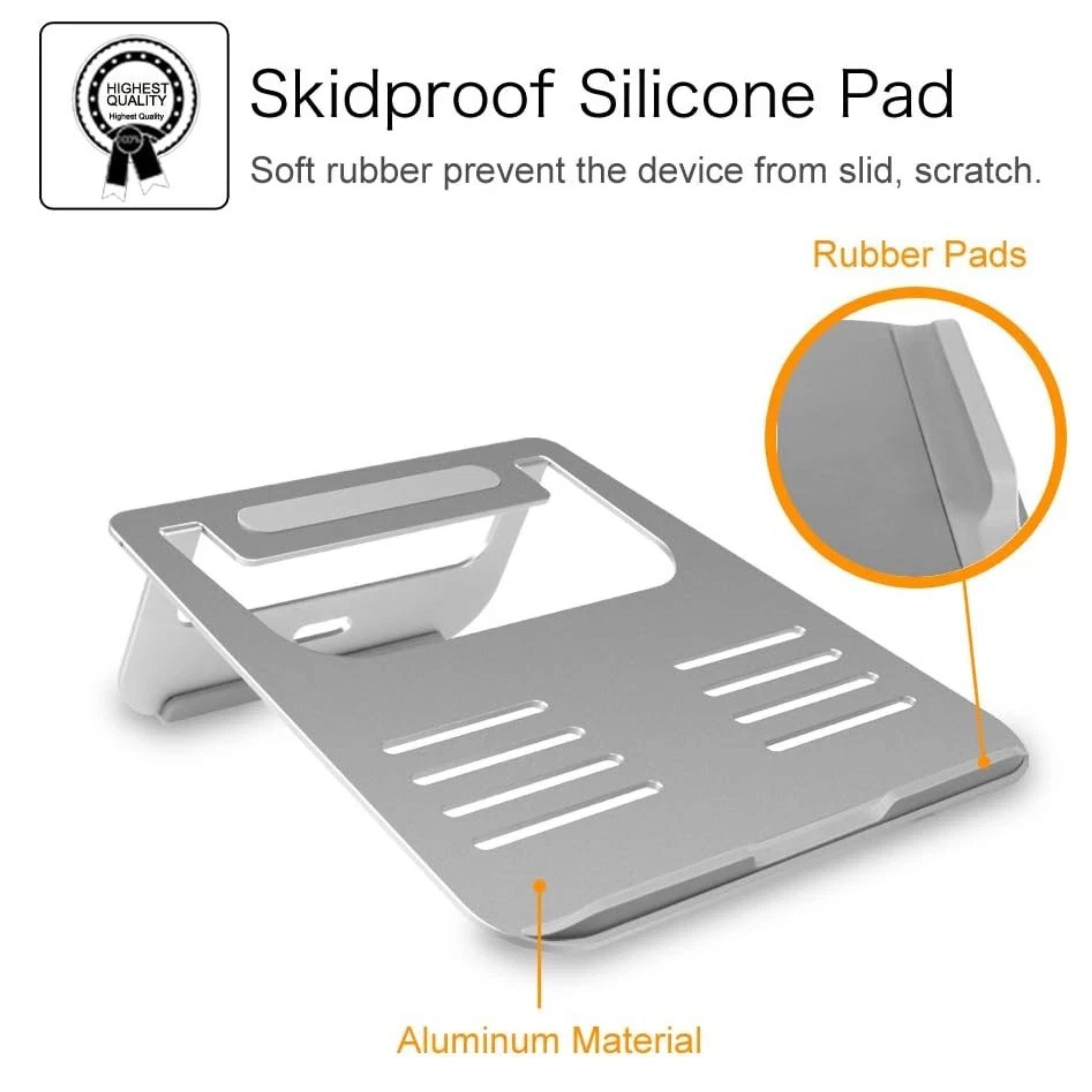 Skidproof Silicone Pad

Soft rubber prevent the device from slid, scratch.

Rubber Pads

Aluminum Material
