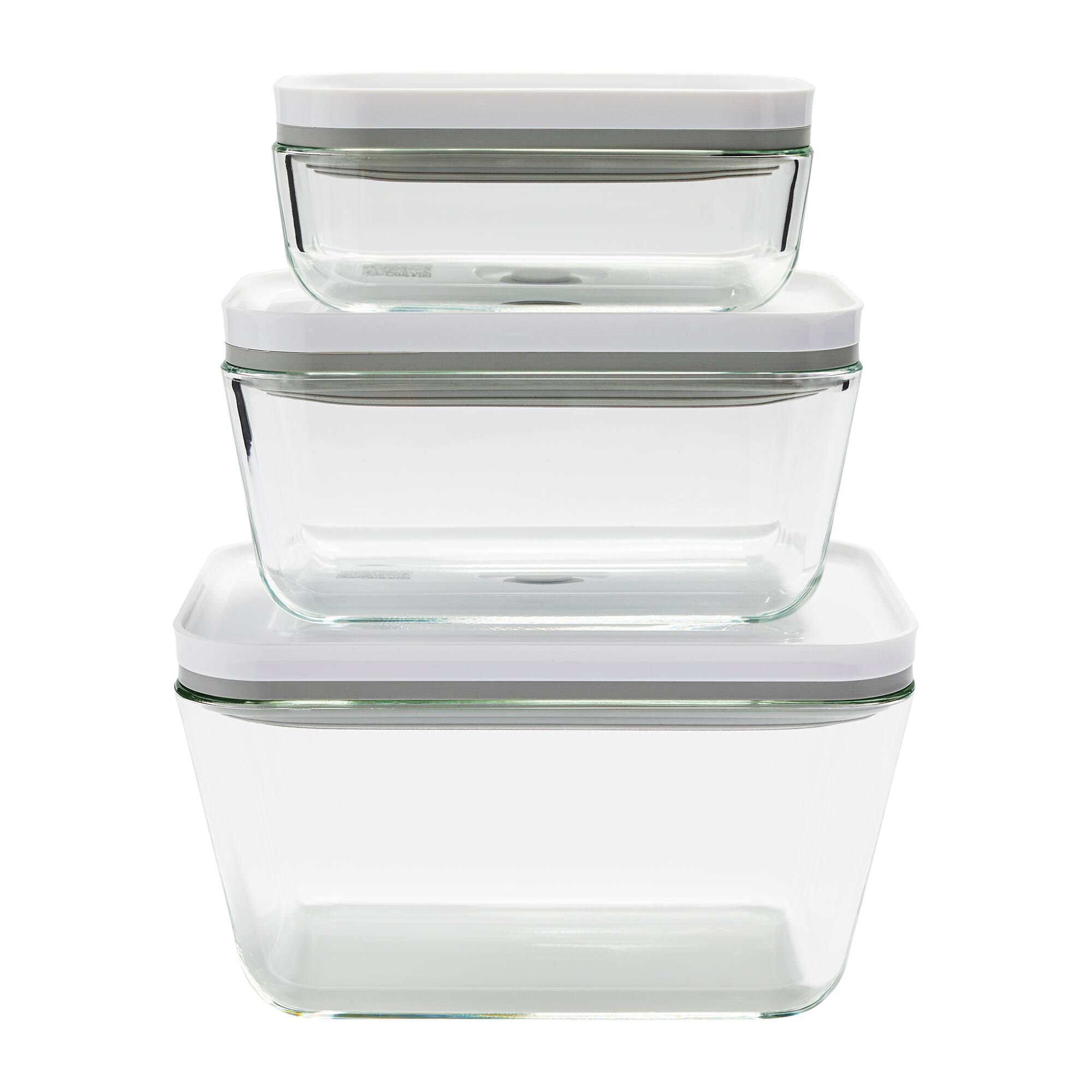 Alt View 11. ZWILLING - Fresh & Save 3-pc Glass Vacuum Box Set - Assorted Sizes - Clear.