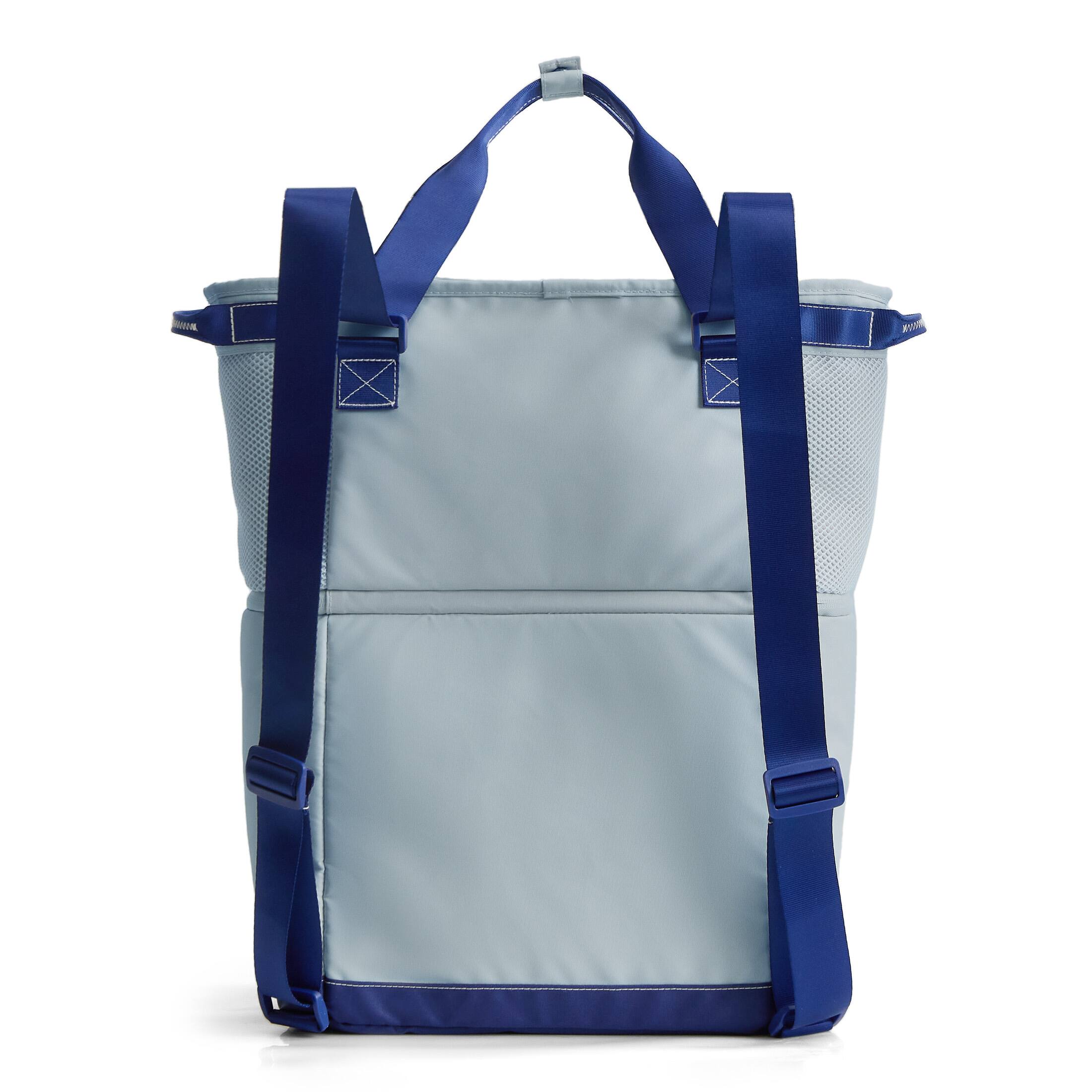 Back. Bagsmart - Coast 20-Can Soft Cooler Backpack, Insulated Water-Resistant Tote with Dry-Wet Separation for Beach & Family Outings - Cold Slate.