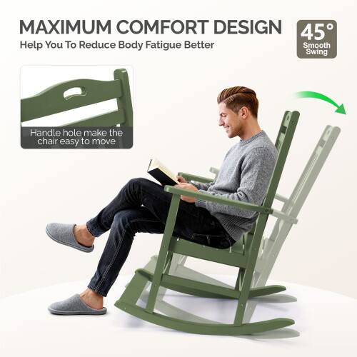 MAXIMUM COMFORT DESIGN  
Help You To Reduce Body Fatigue Better  

45° Smooth Swing  

Handle hole make the chair easy to move