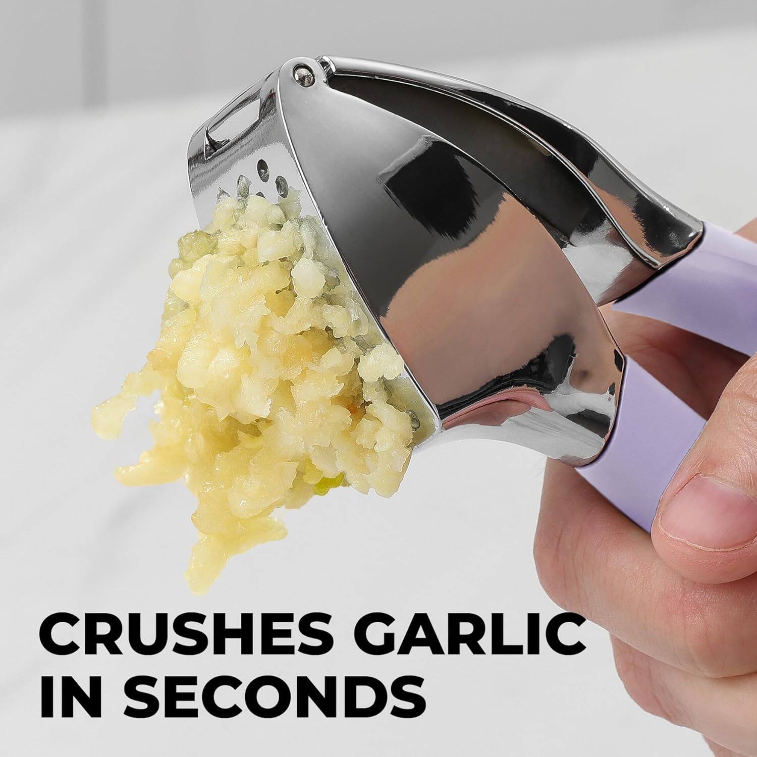 CRUSHES GARLIC IN SECONDS