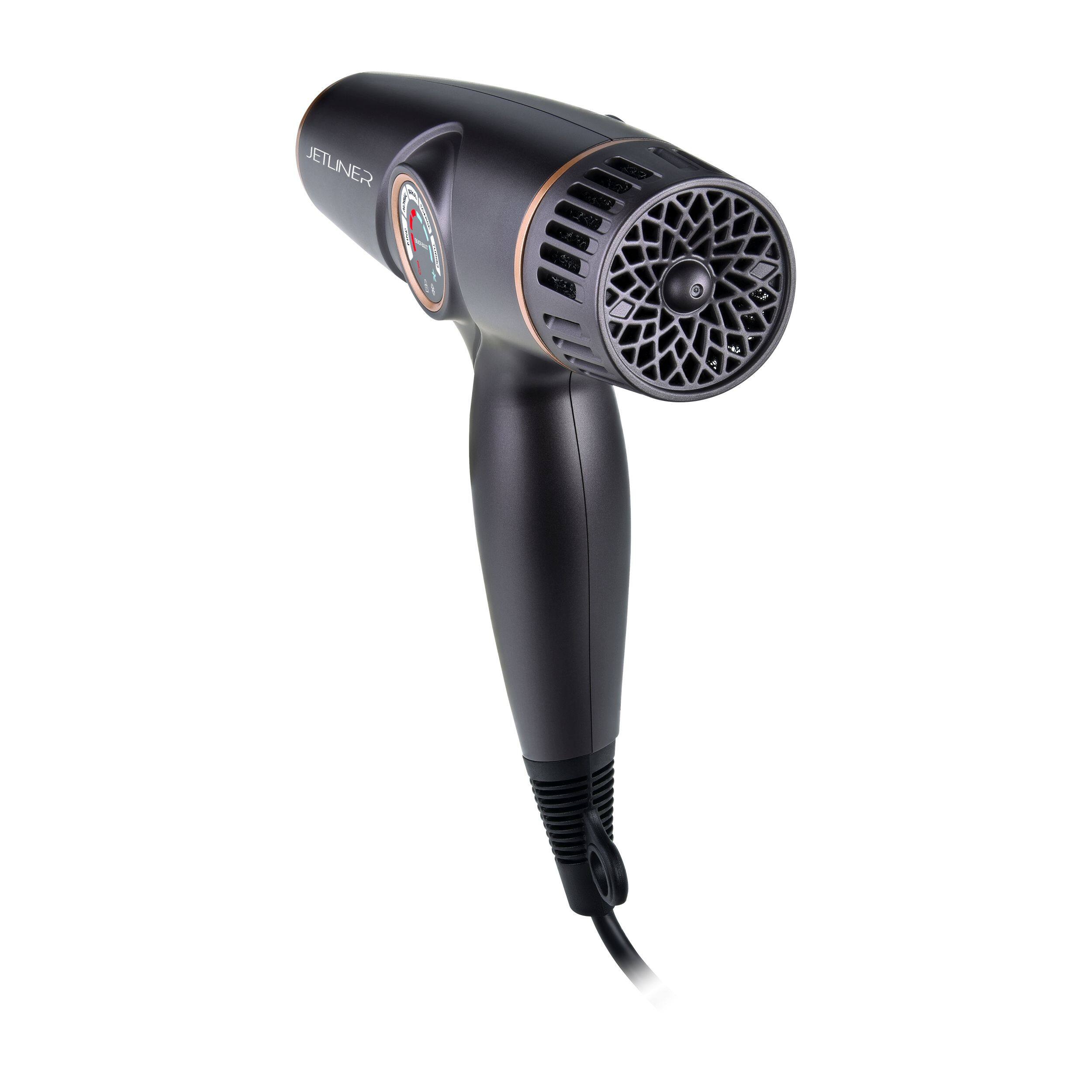 Left. StyleCraft - Silver Bullet JetLiner Professional Lightweight Hair Dryer with Digital Motor - Matte Grey.