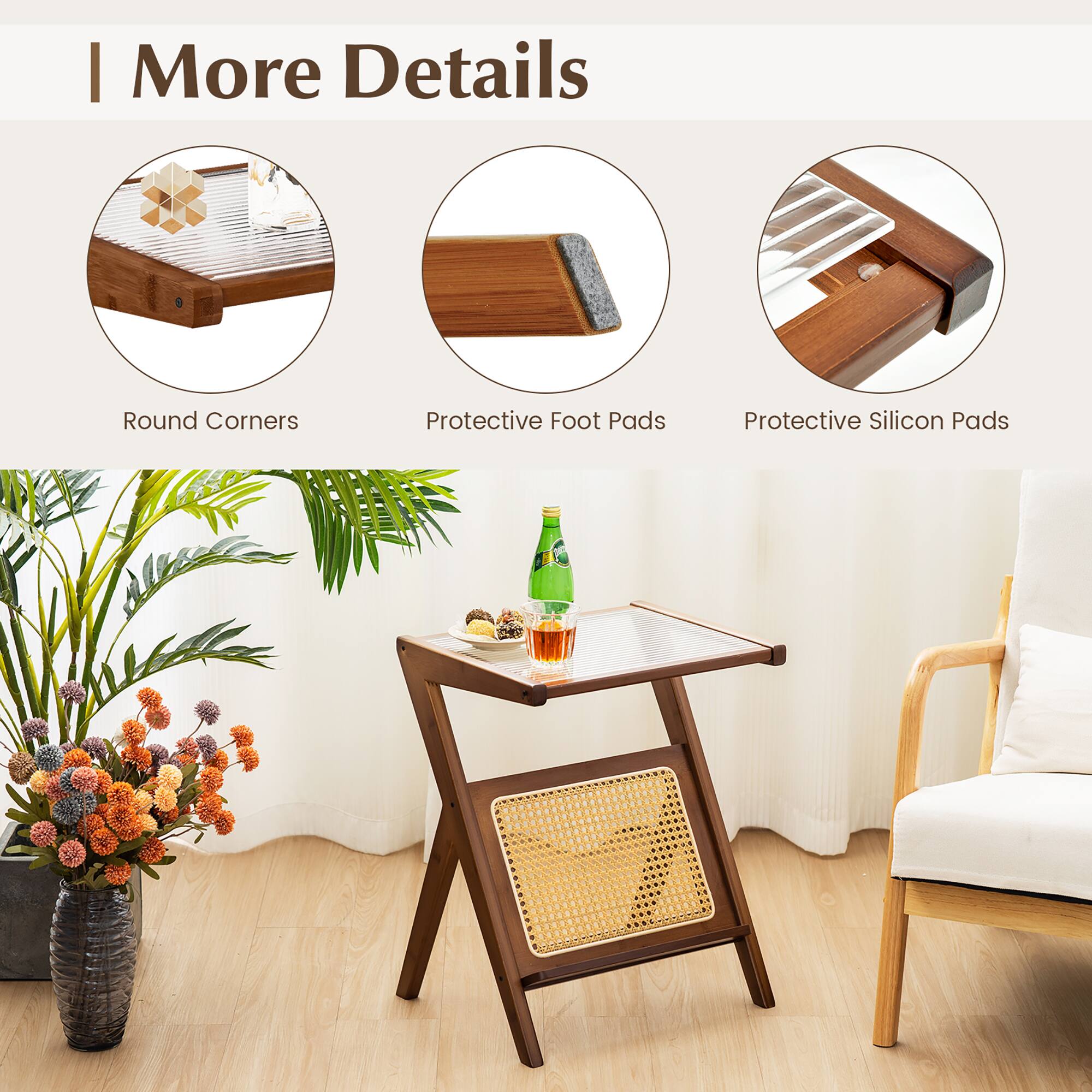 I More Details

- Round Corners
- Protective Foot Pads
- Protective Silicon Pads