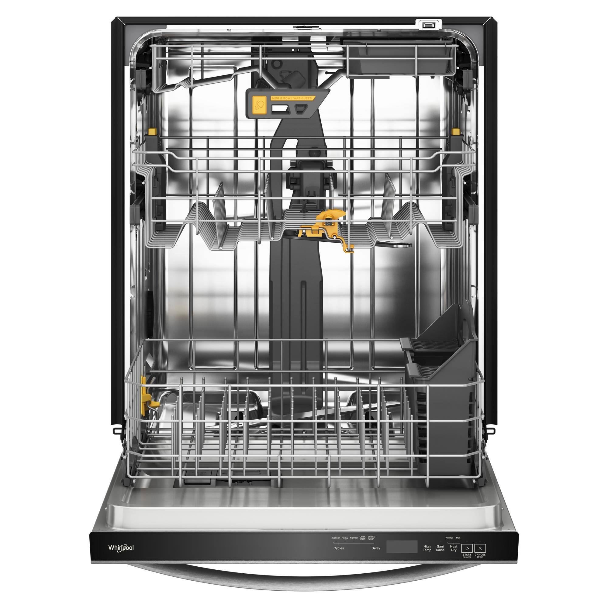 Alt View 1. Whirlpool - 24" Top Control Built-In Dishwasher with Total Coverage Wash and Auto Open Air Dry - Fingerprint Resistant Stainless Steel.