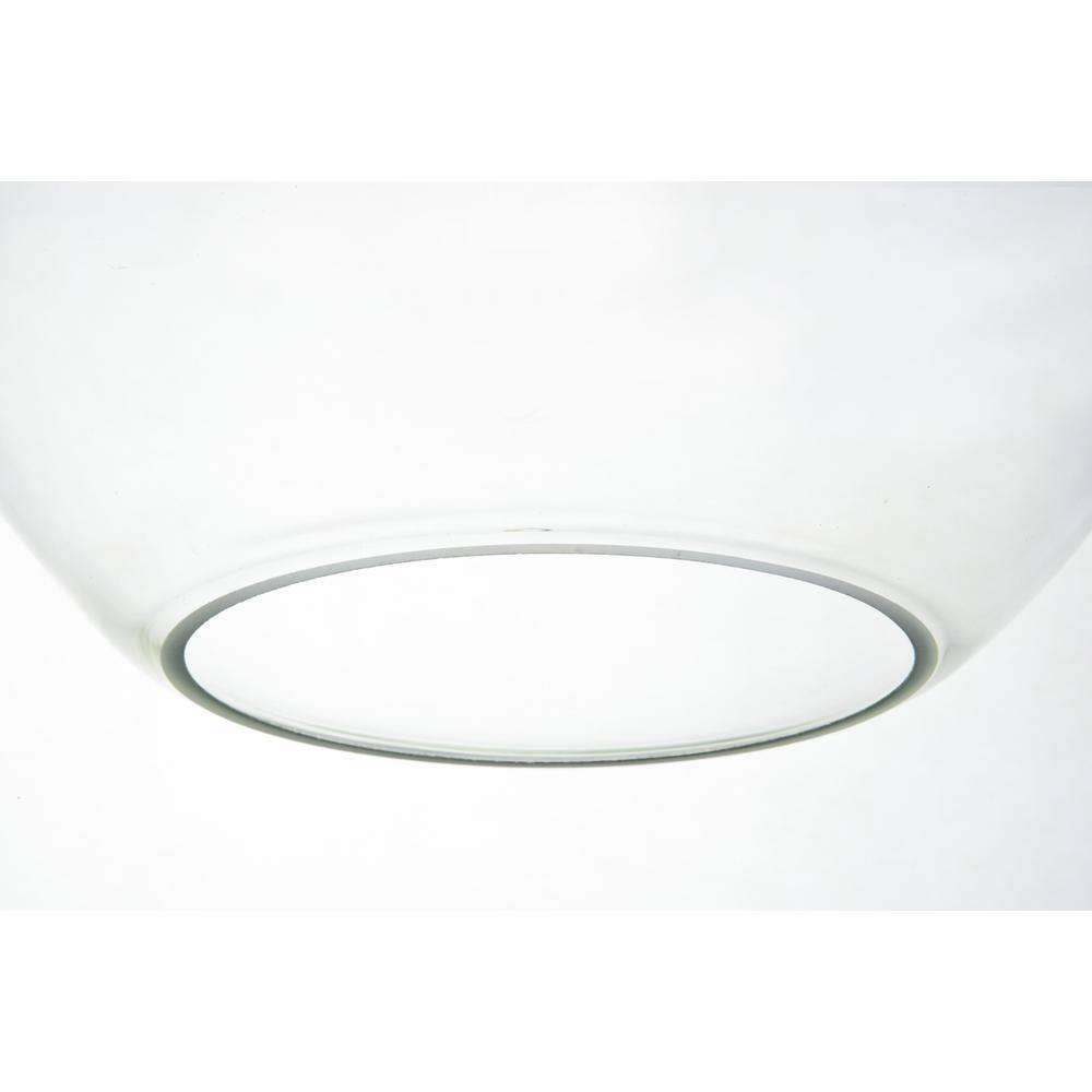 Left. Living District - Baxter 1 Light Chrome Pendant With Clear Glass - Chrome And Clear.