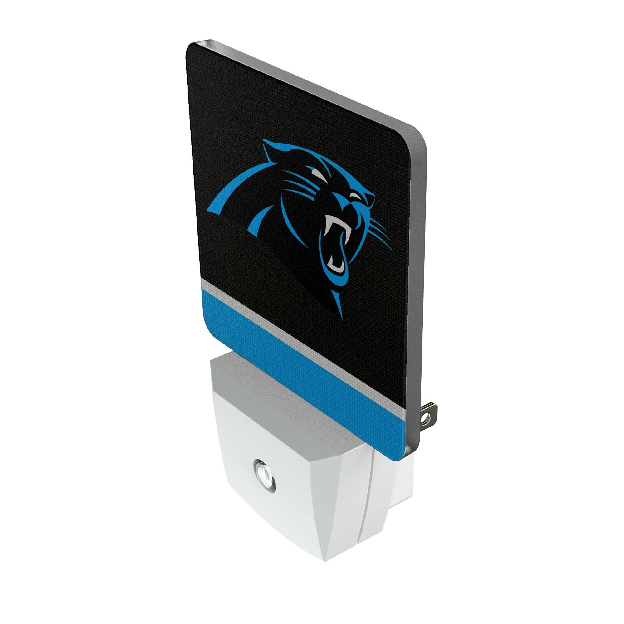 Alt View 1. Keyscaper - Carolina Panthers Stripe Design Nightlight 2-Pack - Multicolor.