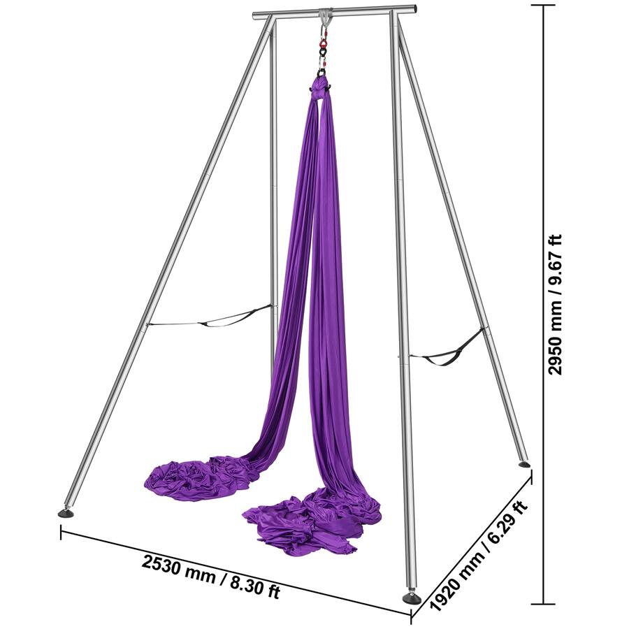 A Frame Rotation Exercise VEVOR Aerial Yoga Frame & Yoga Hammock, 9.67 ft Height Professional ...