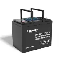 Renogy - 12V 100Ah Core Series Deep Cycle Lithium Iron Phosphate Battery - Front_Zoom