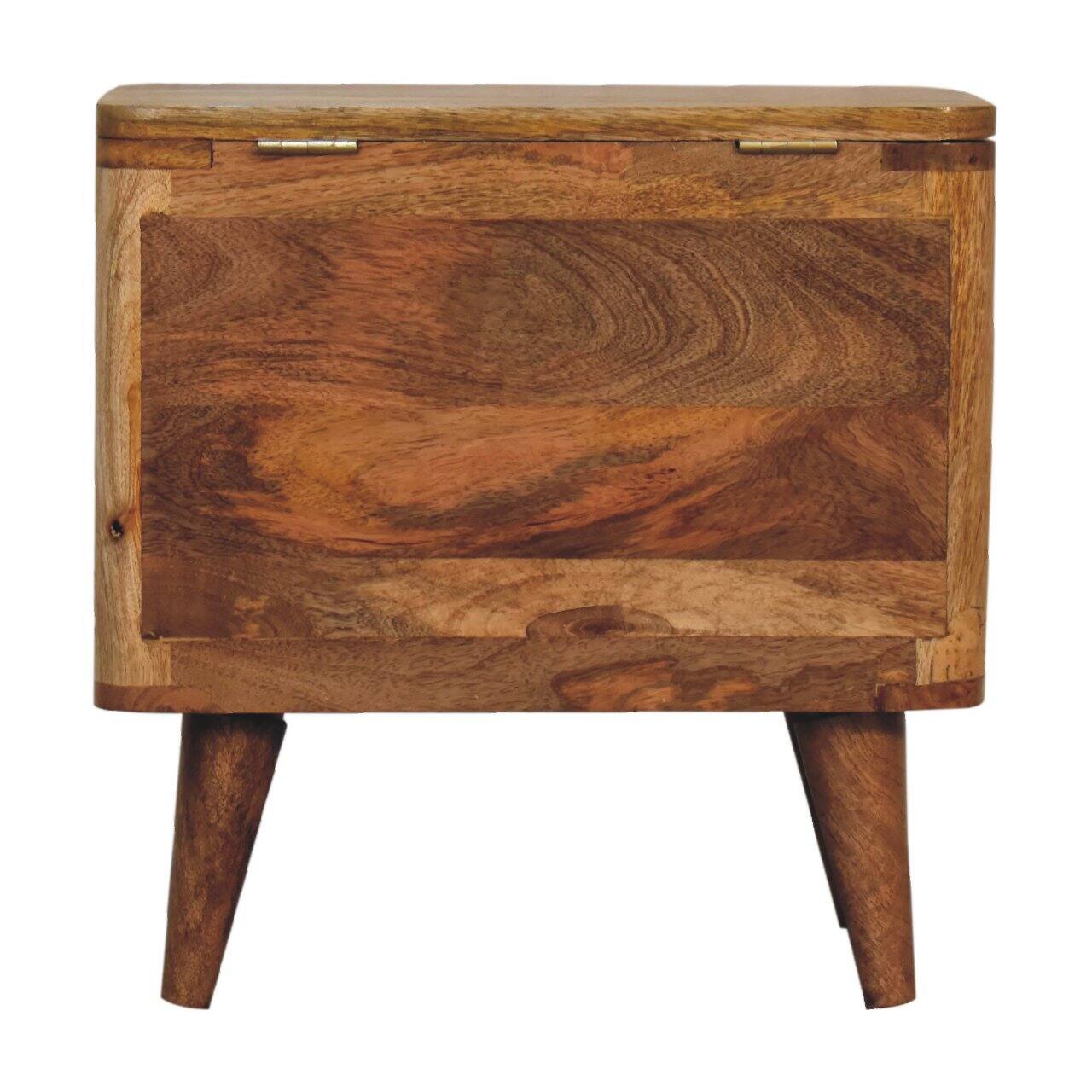 Alt View 7. Artisan Furniture - Artisan Furniture Solid Wood Larissa Lid-up Storage Stool - Beige.