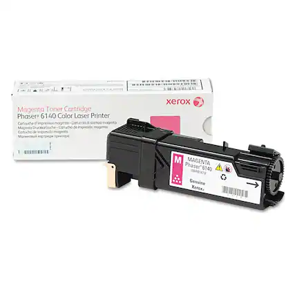 Magenta Toner Cartridge
Phaser® 6140 Color Laser Printer
Cartouche d'impression magenta
Cartuccia di stampa magenta
Magenta Druckkartusche
Cartucho de impresión magenta
Cartucho de impresión magenta
xerox
MAGENTA
Phaser® 6140
106R01478
Genuine Xerox