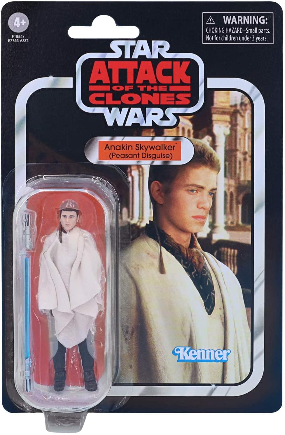 4+  
F1884/E7763 ASST.

WARNING: CHOKING HAZARD—Small parts. Not for children under 3 years.

STAR ATTACK OF THE CLONES WARS

Anakin Skywalker (Peasant Disguise)

Kenner