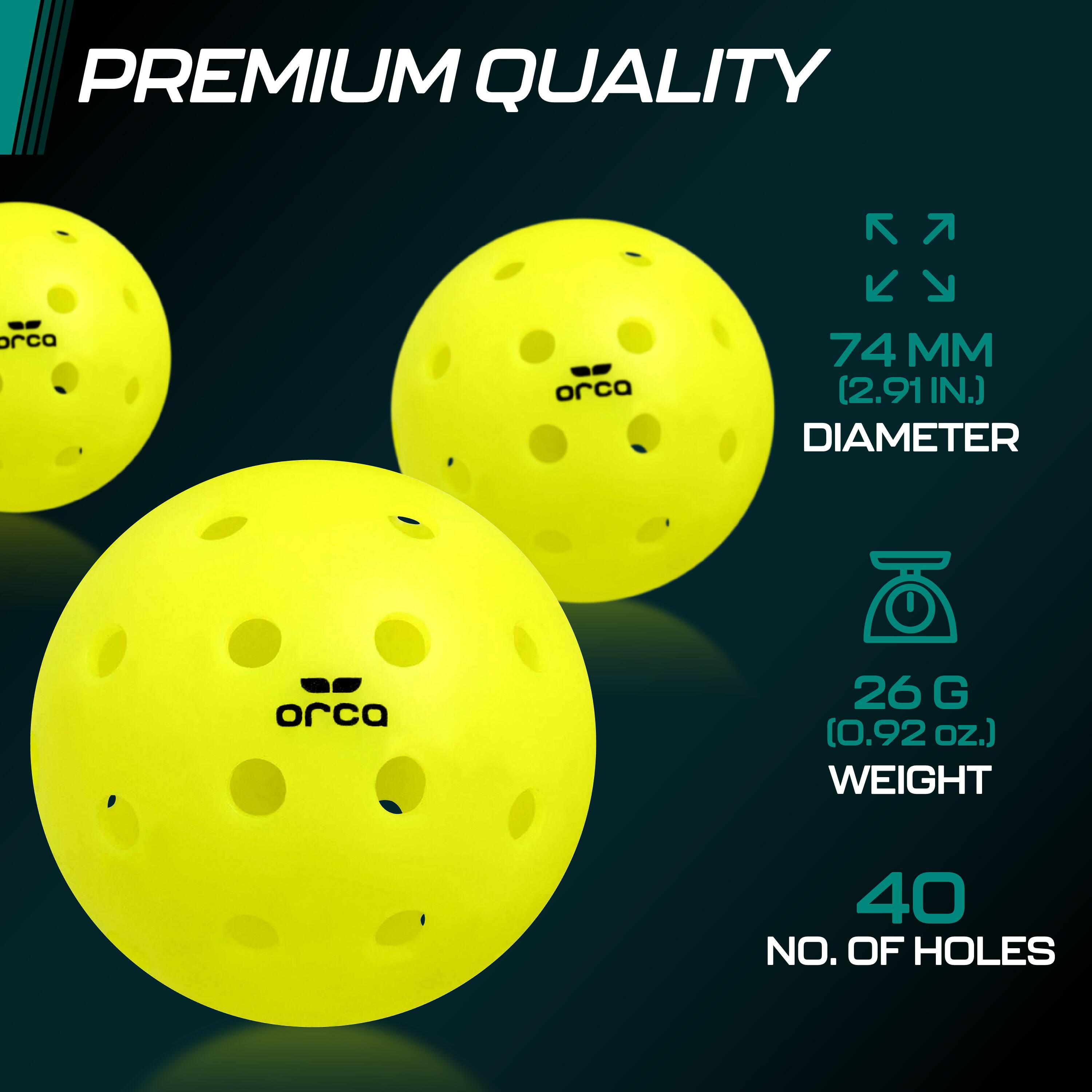 Premium Quality -- Orca orca 74 MM (2.91 IN.) Diameter -- Orca 26 G (0.92 oz.) Weight -- 40 No. of Holes