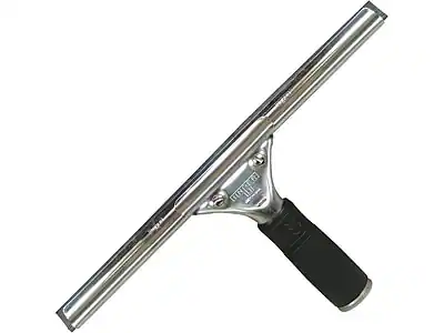 Front. Unger - Pro 18" Window Squeegee, /Set - Silver/Black.