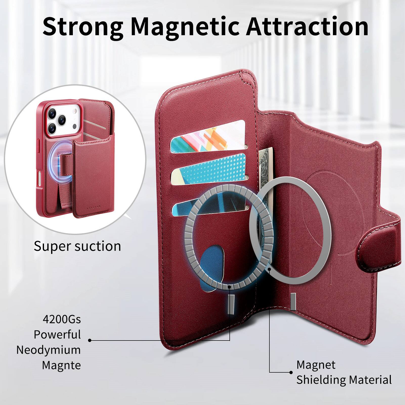 Strong Magnetic Attraction  
Super suction  
4200Gs Powerful Neodymium Magnet  
Magnet Shielding Material