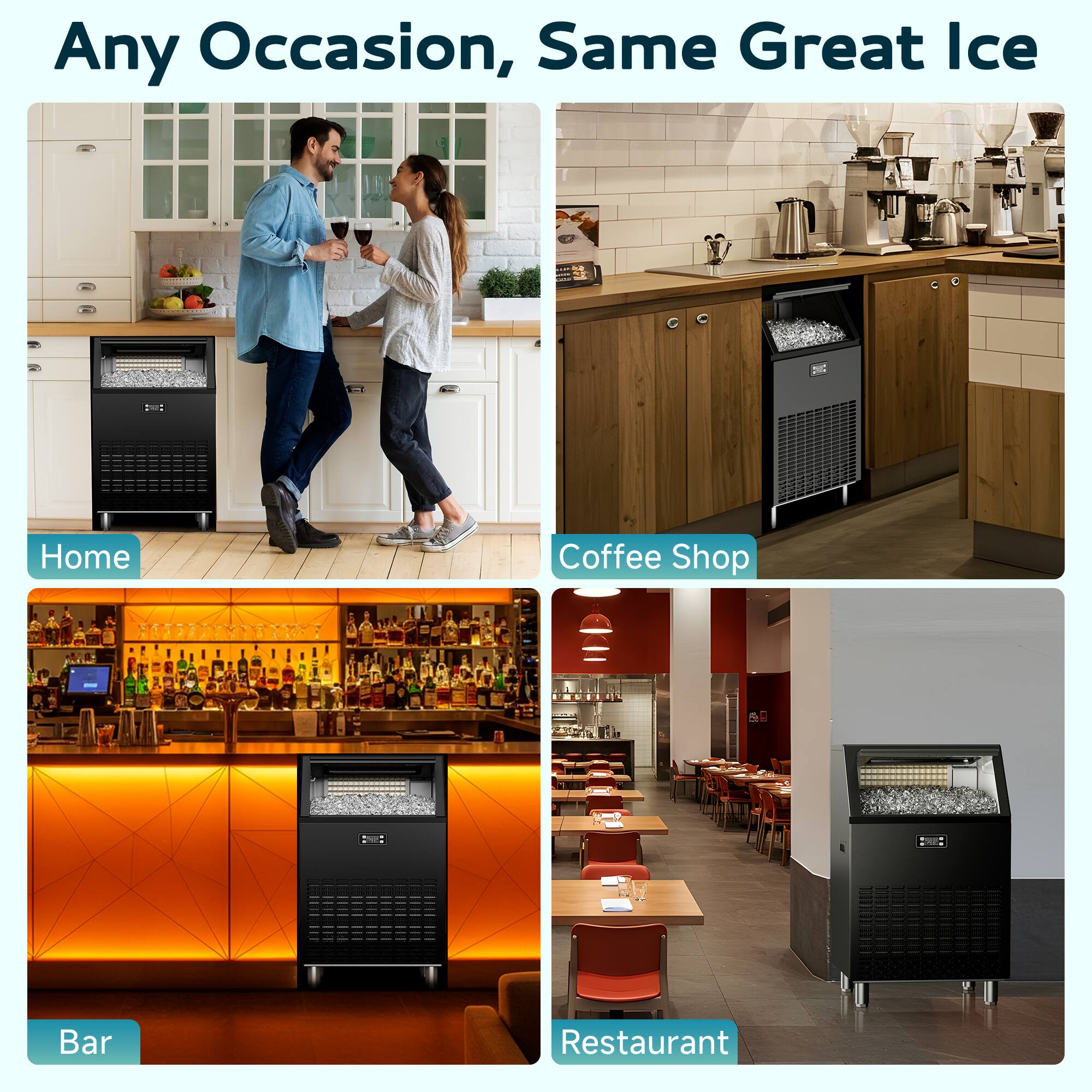 Any Occasion, Same Great Ice

Home

Coffee Shop

Bar

Restaurant