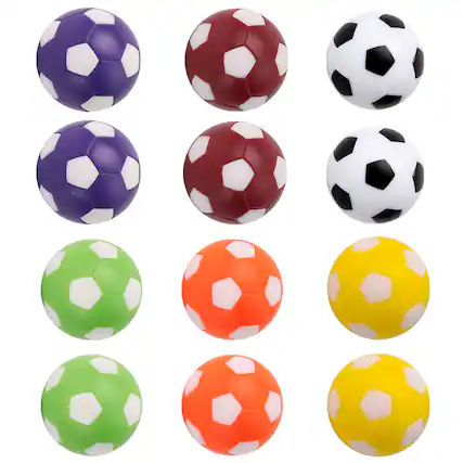Front. GSE Games & Sports Expert - Foosball Table Replacement Balls, 36mm(1.42") Tabletop Soccer Football Balls(Multicolor-12 Pack) - Multicolor.