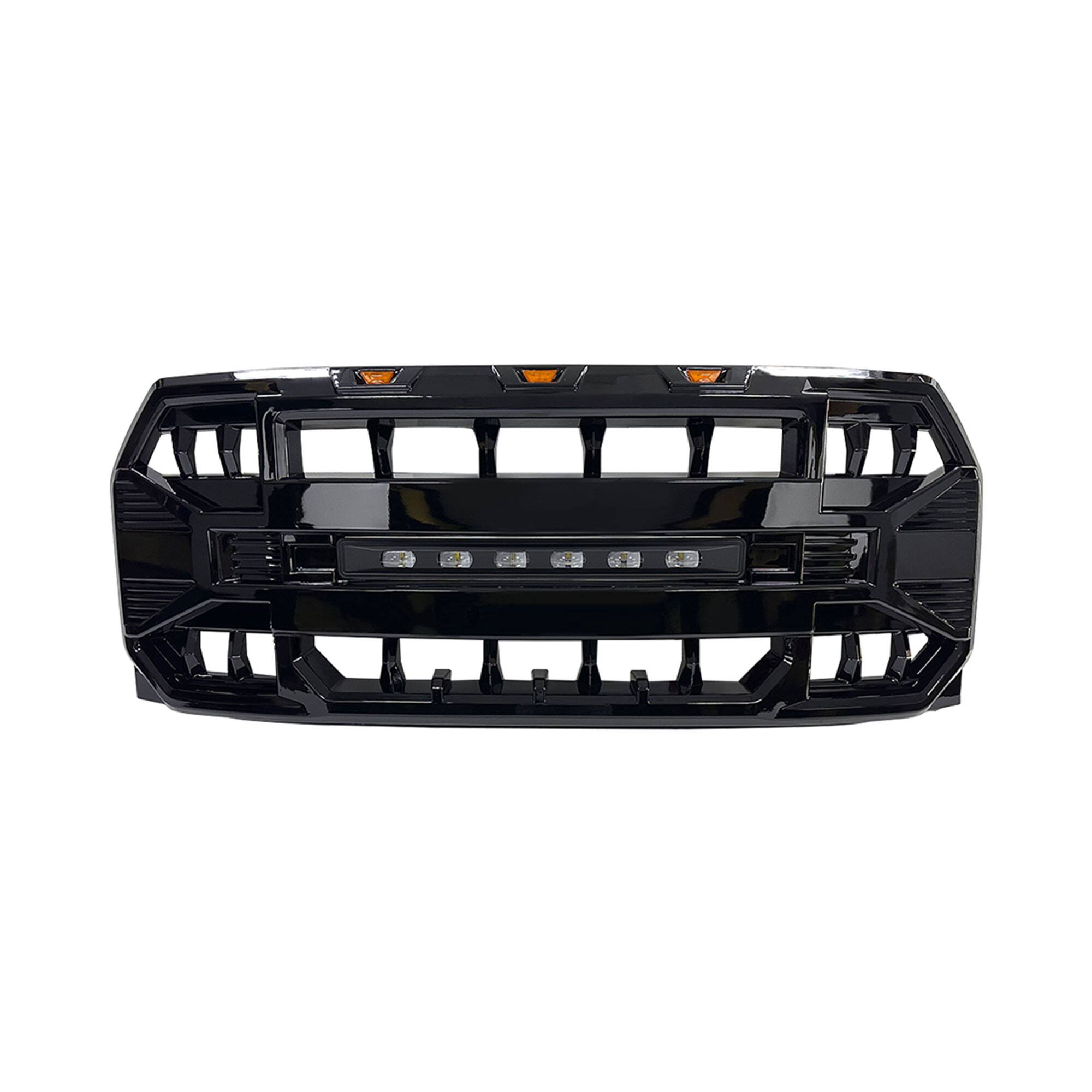 Alt View 5. AMERICAN MODIFIED - AMERICAN MODIFIED Armor Front Grille for 2015 to 2017 Ford F150, Glossy Black - Glossy Black.