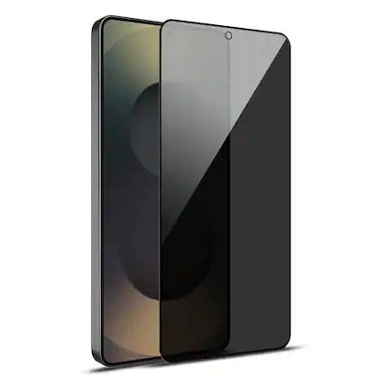 Front. Mybat Pro - MyBat Pro Privacy Full Coverage Tempered Glass Screen Protector for Samsung Galaxy S26 Ultra - Black.