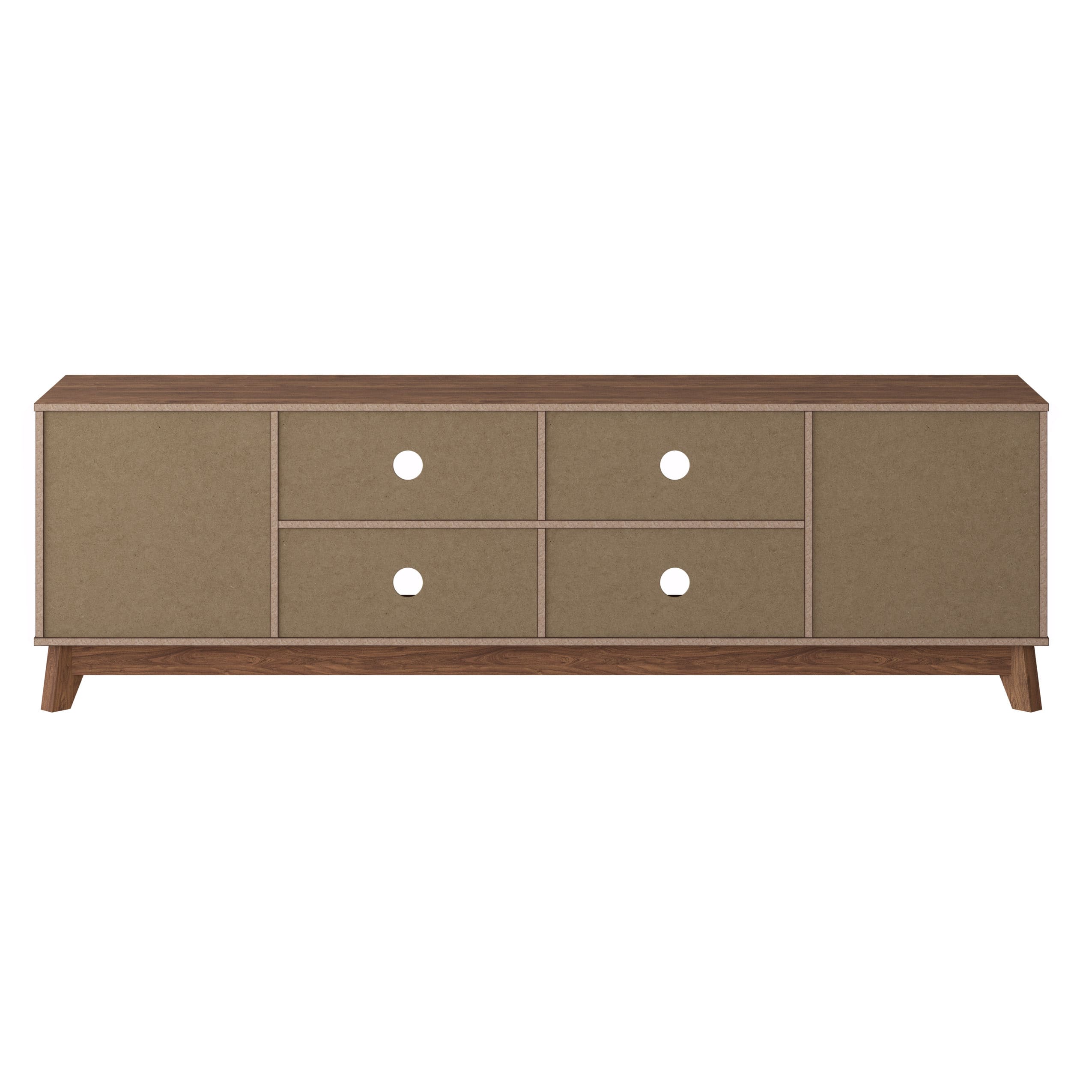 Alt View 12. CorLiving - Hollywood Collection TV Stand with Open and Closed Shelves for Most TVs up to 85" - Brown.