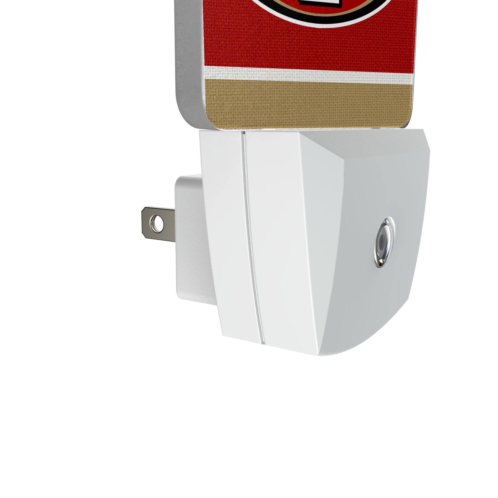 Alt View 2. Keyscaper - San Francisco 49ers Stripe Design Nightlight 2-Pack - Multicolor.