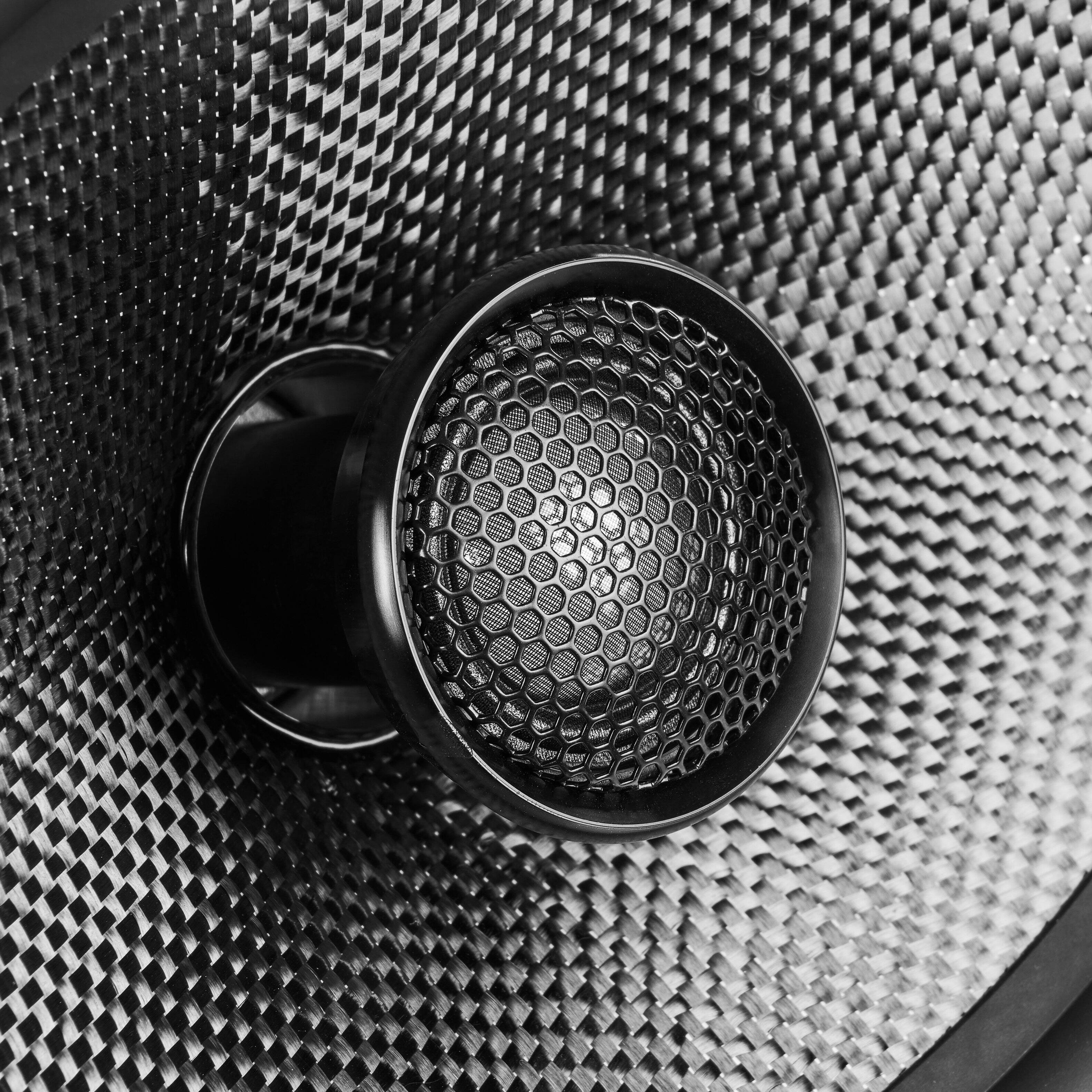 Alt View 4. NVX - XSP692 900W Peak (300W) RMS X-Series 6x9in 2-Way Coaxial Speakers with Carbon Fiber Cones and 25mm Silk Dome Tweeters.